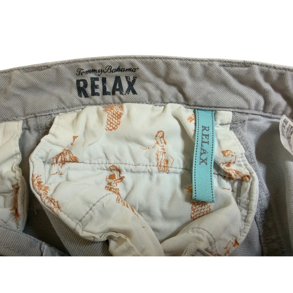 Tommy Bahama Cargo Shorts Mens 32 Grey Good Relax Utility Island Tropical